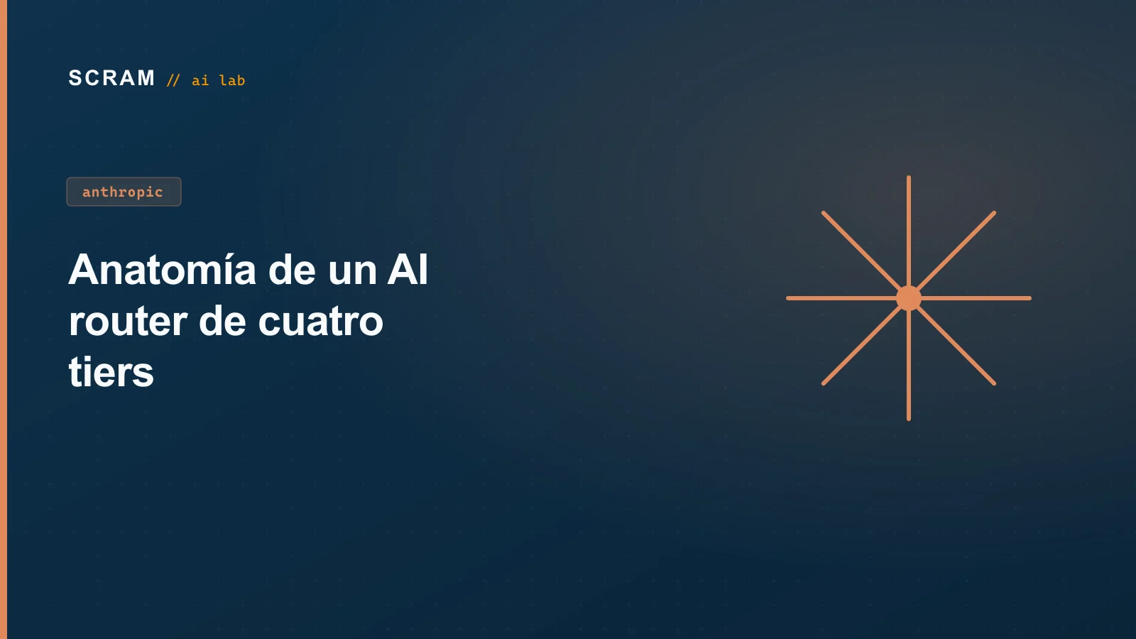 Anatomía de un AI router de cuatro tiers