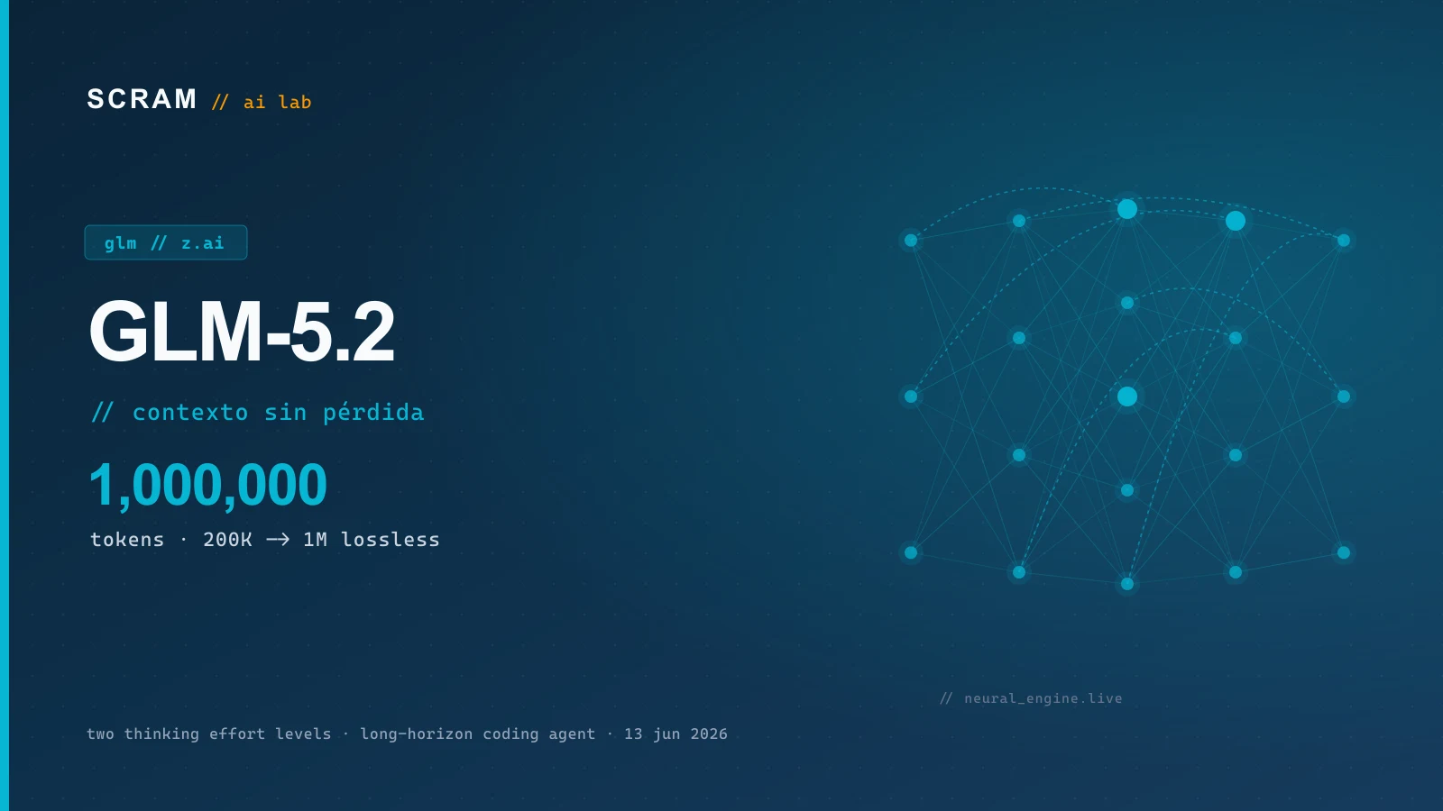 GLM-5.2: la apuesta de Z.ai por 1M de contexto para agentes de coding